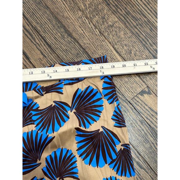 DVF Diane von Furstenberg Veronica Trousers Pants Women's 12 Fan Print Wide Leg - Picture 5 of 8